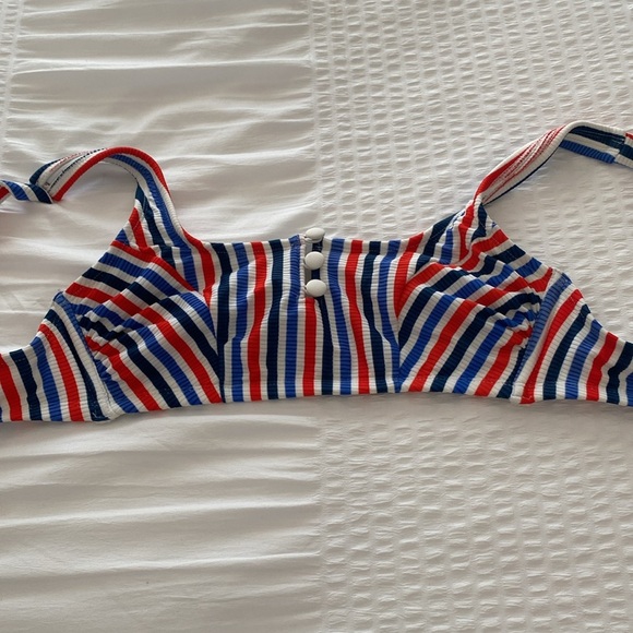 Target Xhileration Red White & Blue striped Bikini Top size D/DD - Picture 16 of 16